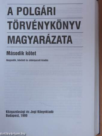 A polgári törvénykönyv magyarázata 2. (töredék)