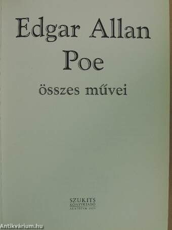 Edgar Allan Poe összes művei II.