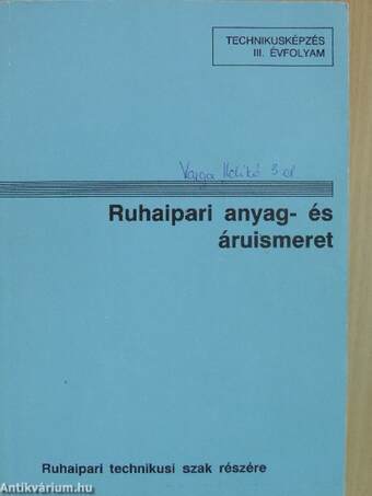 Ruhaipari anyag- és áruismeret