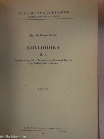 A kolloidika I-II/1-2.