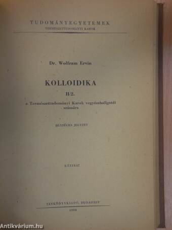 A kolloidika I-II/1-2.