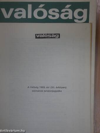 Valóság 1969. január-december