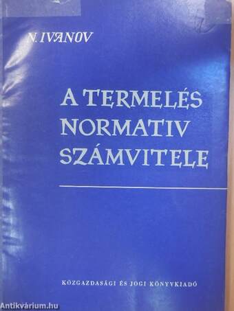 A termelés normatív számvitele