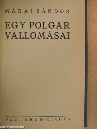 Egy polgár vallomásai