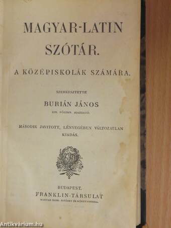 Magyar-latin szótár