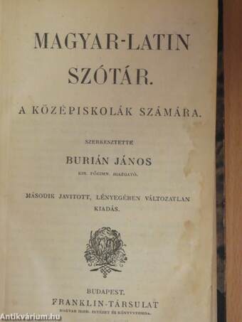 Magyar-latin szótár