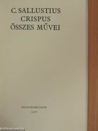 C. Sallustius Crispus összes művei