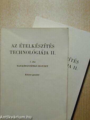 Az ételkészítés technológiája II./1-2.