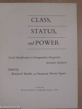 Class, Status, and Power 