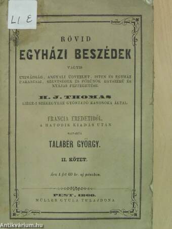 Rövid egyházi beszédek II. (töredék)