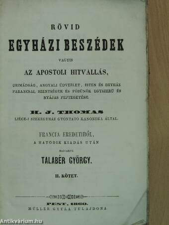 Rövid egyházi beszédek II. (töredék)