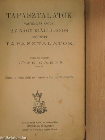 Tapasztalatok