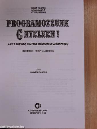 Programozzunk C nyelven!