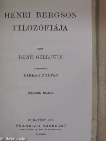 Henri Bergson filozófiája