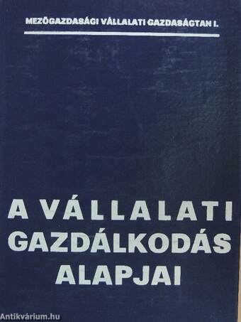 A vállalati gazdálkodás alapjai