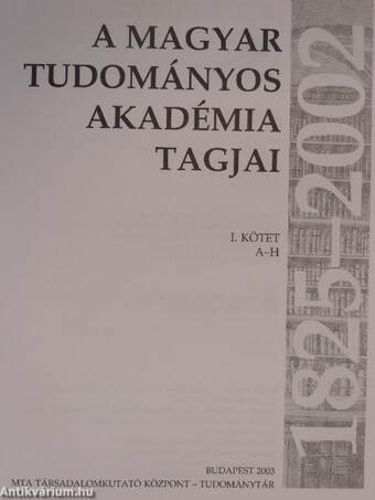 A Magyar Tudományos Akadémia tagjai I. (töredék)