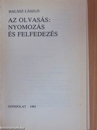 Az olvasás: nyomozás és felfedezés