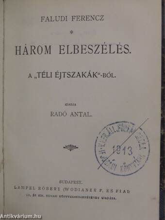 Deák Ferenc második felirati beszéde/Három elbeszélés a "Téli éjtszakák"-ból