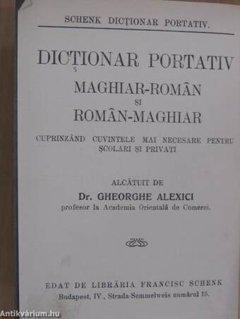 Román-magyar és magyar-román zsebszótár - Magyar-román rész