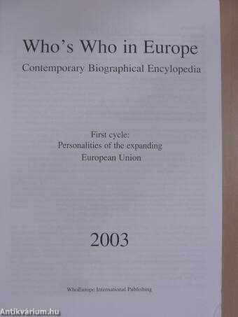 Who's Who in Europe 2003