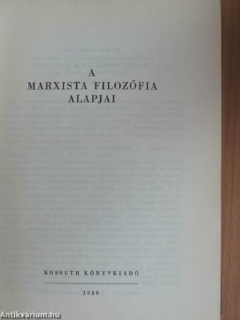 A marxista filozófia alapjai