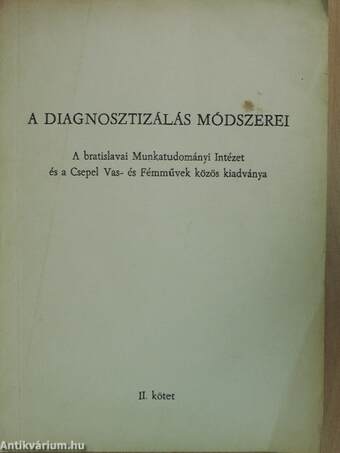 A diagnosztizálás módszerei II.