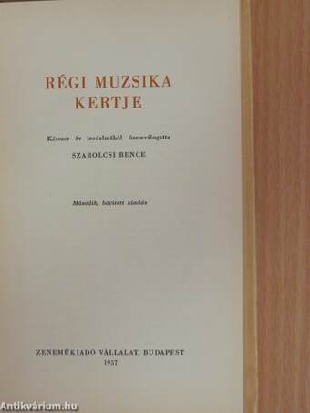 Régi muzsika kertje