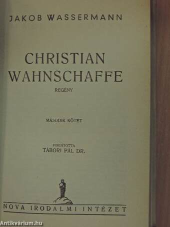 Christian Wahnschaffe I-II.