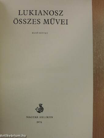 Lukianosz összes művei I-II.