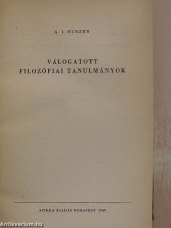 Válogatott filozófiai tanulmányok