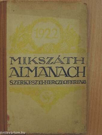 Mikszáth Almanach az 1922-ik évre
