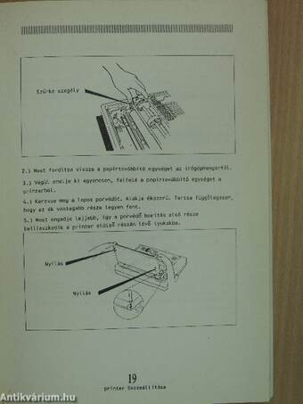 Használati utasítás FX-800 és az FX-1000 9 tűs DOT-MATRIX printerhez