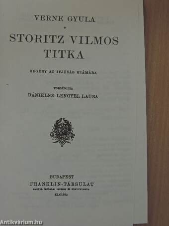 Storitz Vilmos titka