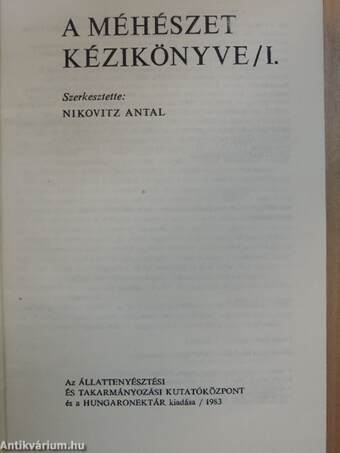 A méhészet kézikönyve I. (töredék)