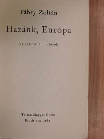 Hazánk, Európa