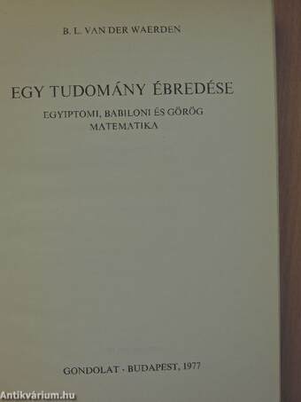 Egy tudomány ébredése