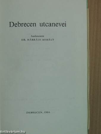 Debrecen utcanevei