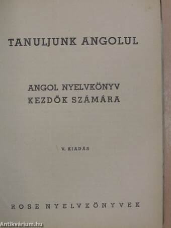 Tanuljunk angolul