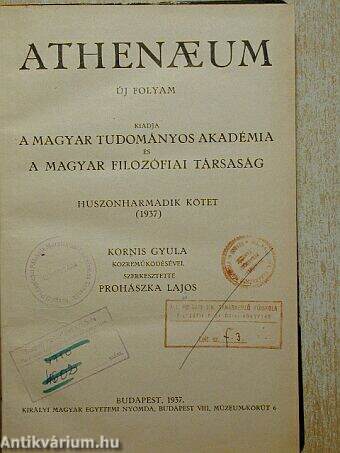 Athenaeum 1937