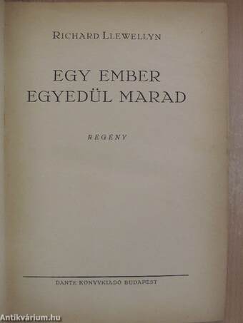 Egy ember egyedül marad