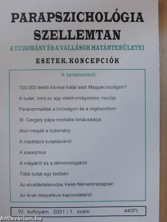 Parapszichológia-Szellemtan 2001/1.