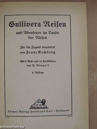 Gullivers Reisen und Abenteuer im Lande der Riesen (gótbetűs)