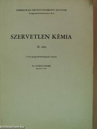 Szervetlen kémia II.