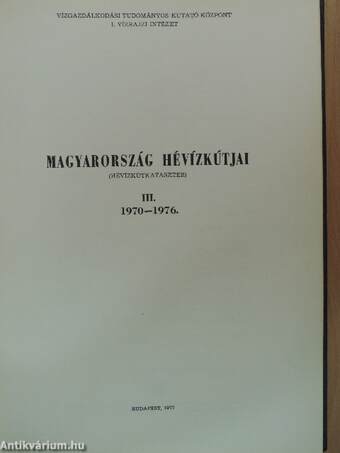 Magyarország hévízkútjai III.