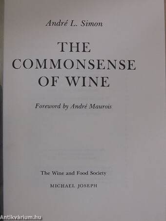 The Commonsense of Wine