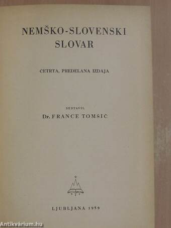 Nemsko-Slovenski slovar