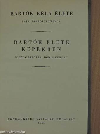 Bartók Béla élete képekben