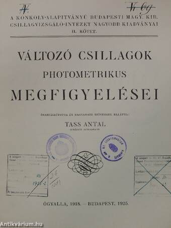 Változó csillagok photometrikus megfigyelései