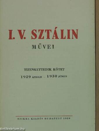 I. V. Sztálin művei 12.