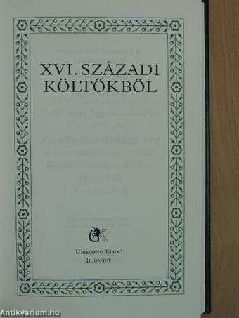 XVI. századi költőkből